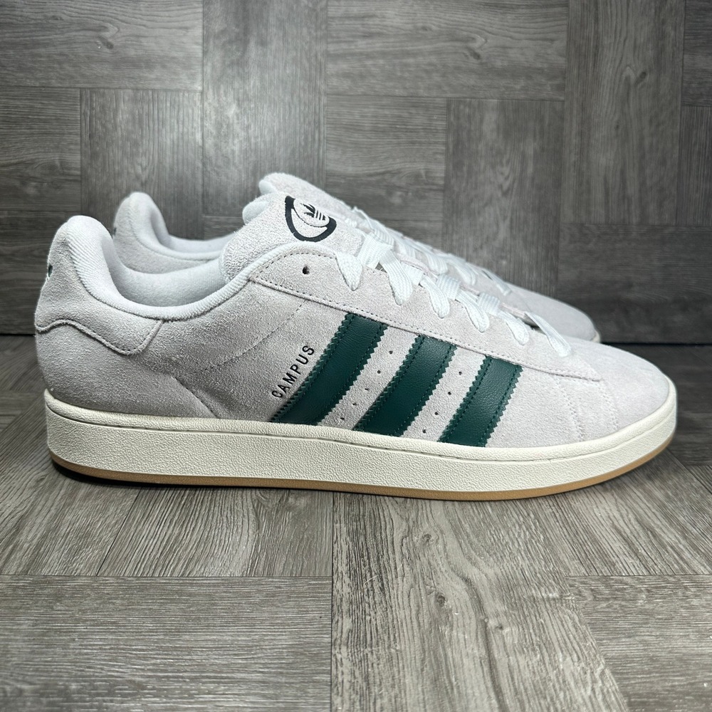 Adidas Campus 00s Mens 18 Grey Green Suede Gum Sole Skate Sneakers NEW JR1647